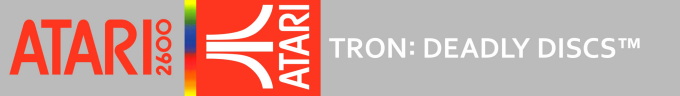 Tron Deadly Discs logo for Atari 2600